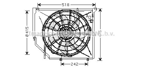 AVA QUALITY COOLING ventiliatorius, radiatoriaus BW7502